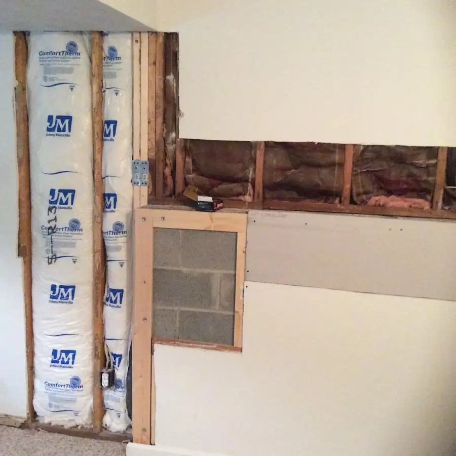 Wall insulation replacement during Contents Cleaning & Restoration in Durham